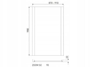 Kerra Zoom SC 90 душевая стенка цена и информация | Душевые двери и стены | 220.lv