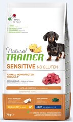 Natural Trainer Sensitive No Gluten mazu un īpaši mazu šķirņu suņiem ar jēra gaļu 7kg cena un informācija | Trainer Natural Zoo preces | 220.lv