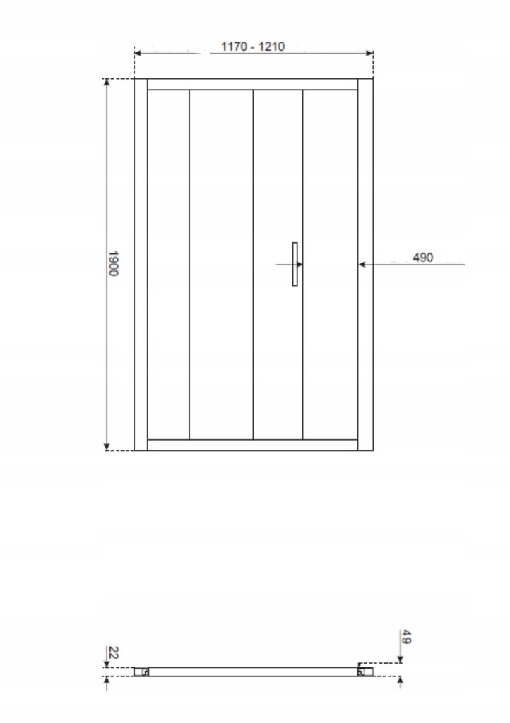 Dušas durvis Kerra Zoom D 120 ML cena un informācija | Dušas durvis, dušas sienas | 220.lv