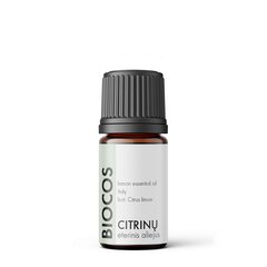 CITRONU 100% dabīga citronu ēteriskā eļļa BIOCOS, 5 ml. cena un informācija | Ēteriskās eļļas, kosmētiskās eļļas, hidrolāti | 220.lv