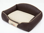 Hobbydog лежак Elite XXL, коричневый/песочный, 110x85 см