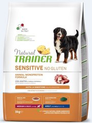 Natural Trainer Sensitive No Gluten ar pīli vidēju un lielu šķirņu suņiem 3kg cena un informācija | Trainer Natural Zoo preces | 220.lv