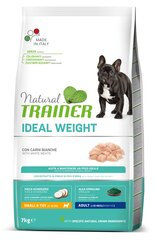 Natural Trainer Ideal Weight ar baltu gaļu mazu un ļoti mazu šķirņu suņiem 7kg cena un informācija | Sausā barība suņiem | 220.lv