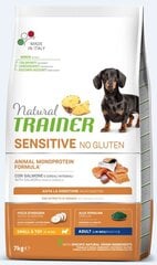 Natural Trainer Sensitive No Gluten mazas un ļoti mazas šķirnes suņiem ar lasi 7kg cena un informācija | Sausā barība suņiem | 220.lv