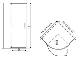 Душевая кабина Kerra Splash 90, 90x90см цена и информация | Душевые кабины | 220.lv