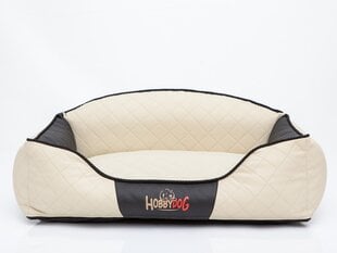 Hobbydog лежак Elite XL, песочный/черный, 84x65 см цена и информация | Лежаки, домики | 220.lv