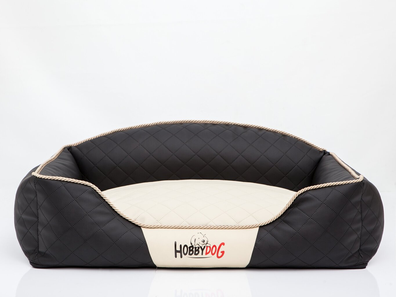 Hobbydog guļvieta Elite XL, melnas/smilšu krāsas, 84x65 cm cena un informācija | Suņu gultas, spilveni, būdas | 220.lv
