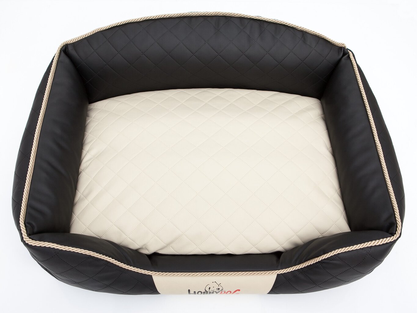 Hobbydog guļvieta Elite XL, melnas/smilšu krāsas, 84x65 cm cena un informācija | Suņu gultas, spilveni, būdas | 220.lv