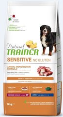 Natural Trainer Sensitive No Gluten ar pīli vidēju un lielu šķirņu suņiem 12kg cena un informācija | Sausā barība suņiem | 220.lv