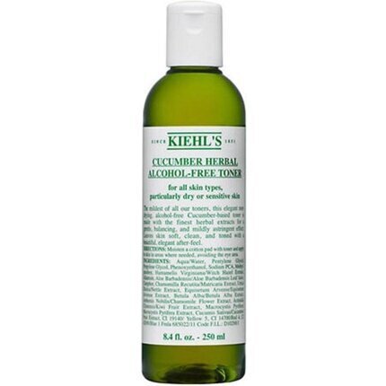 Sejas toniks Kiehls Cucumber Herbal Alcohol Free 250 ml cena un informācija | Sejas ādas kopšana | 220.lv