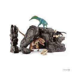 Набор фигурок со скалой Schleich Dinosaurs цена и информация | Игрушки для мальчиков | 220.lv