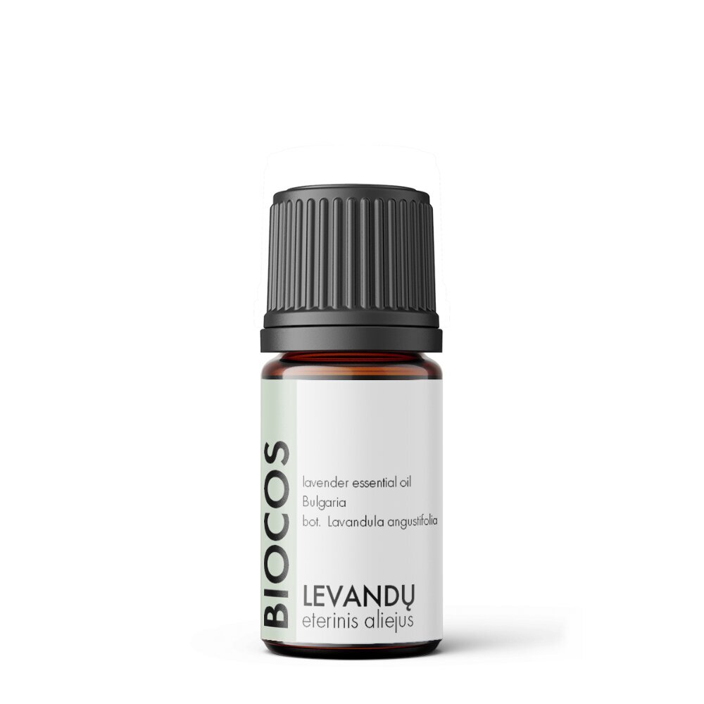 LAVANDAS 100% dabīga ēteriskā eļļa BIOCOS, 5 ml. cena un informācija | Ēteriskās eļļas, kosmētiskās eļļas, hidrolāti | 220.lv