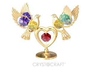 Сувенир "Два голубя и сердце" с кристаллами SWAROVSKI цена и информация | Детали интерьера | 220.lv