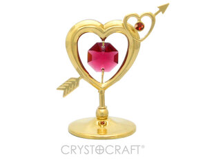 Сувенир "Два сердца со стрелой" с кристаллами SWAROVSKI цена и информация | Детали интерьера | 220.lv
