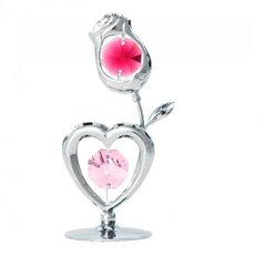 Сувенир "Сердце и роза" с кристаллами SWAROVSKI цена и информация | Детали интерьера | 220.lv