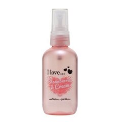 Atsvaidzinošs ķermeņa sprejs I Love Strawberries & Cream 100 ml cena un informācija | Ķermeņa krēmi, losjoni | 220.lv