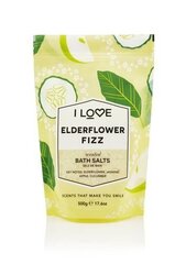 Соль для ванн I Love Elderflower Fizz 500 г цена и информация | I Love... Духи, косметика | 220.lv