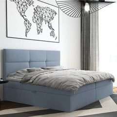 Кровать Selsey Satiri, 160x200 см, синяя цена и информация | Кровати | 220.lv