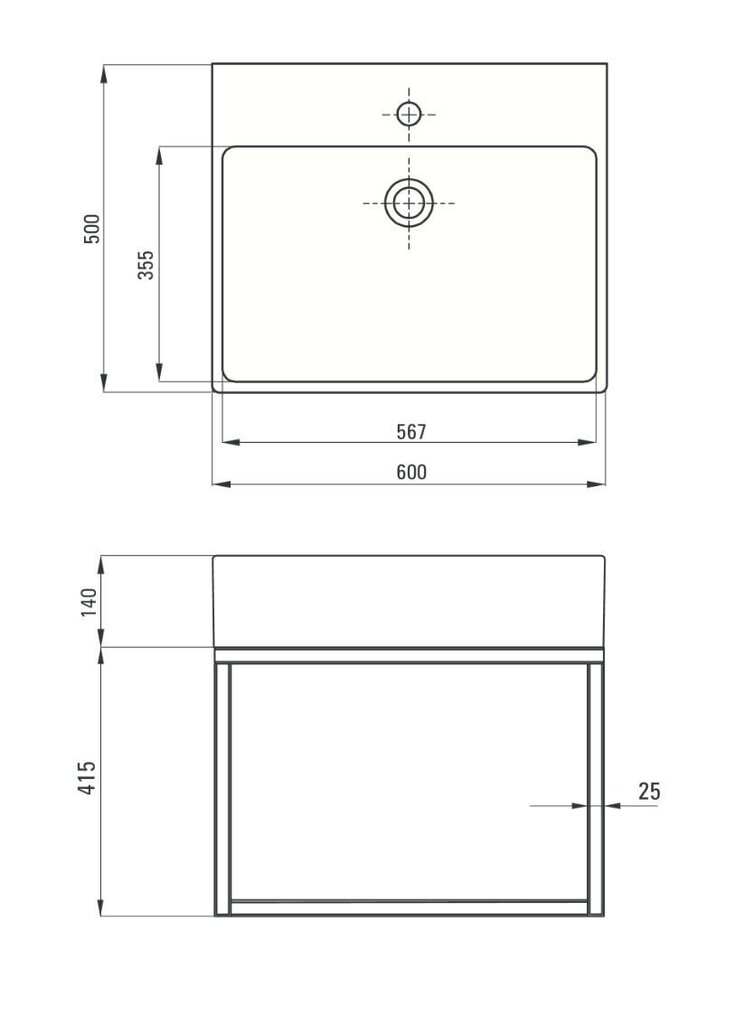 Deante izlietne Temisto ar piekarināmo konsoli CDTW6U5S, black mat цена и информация | Izlietnes | 220.lv