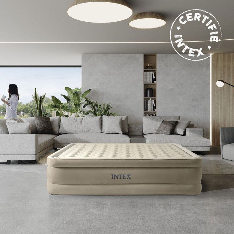 Piepūšamais matracis Intex Dura-Beam Ultra Plush Queen, 203x152x46 cm цена и информация | Piepūšamie matrači un mēbeles | 220.lv