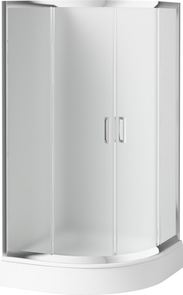 Deante dušas pusapaļā kabīne Funkia 80x80, 90x90 cm, caurspīdīga cena un informācija | Dušas kabīnes | 220.lv