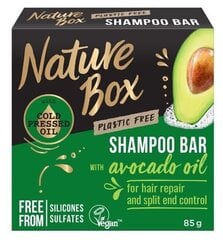 Cietais šampūns matiem ar avokado eļļu NATURE BOX Avocado Oil 85 g cena un informācija | Šampūni | 220.lv