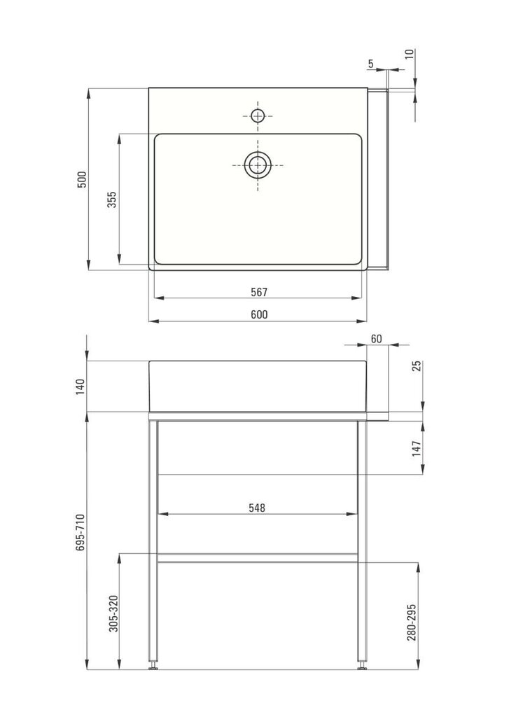 Deante izlietne Temisto ar iebūvētu konsoli CDTD6U6S, black mat/oak cena un informācija | Izlietnes | 220.lv