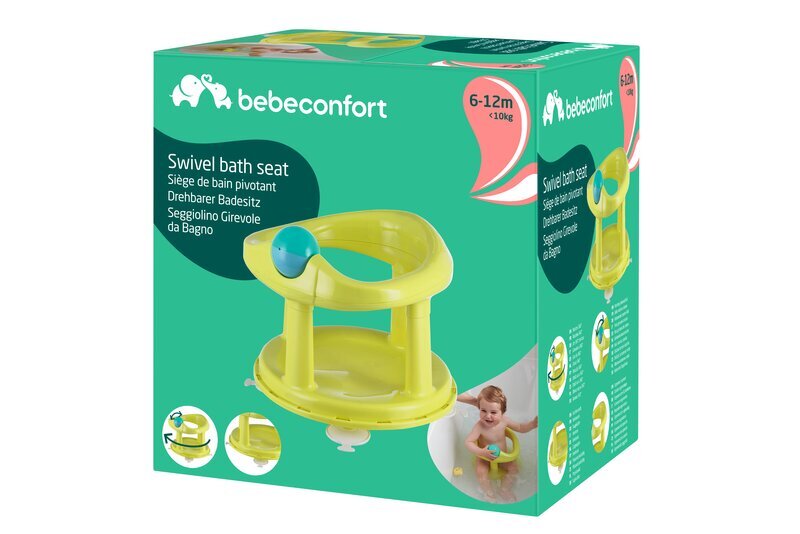 Vannas sēdeklis Bebe Confort Swivel Bath Seat, Lime cena un informācija | Mazuļa mazgāšana | 220.lv