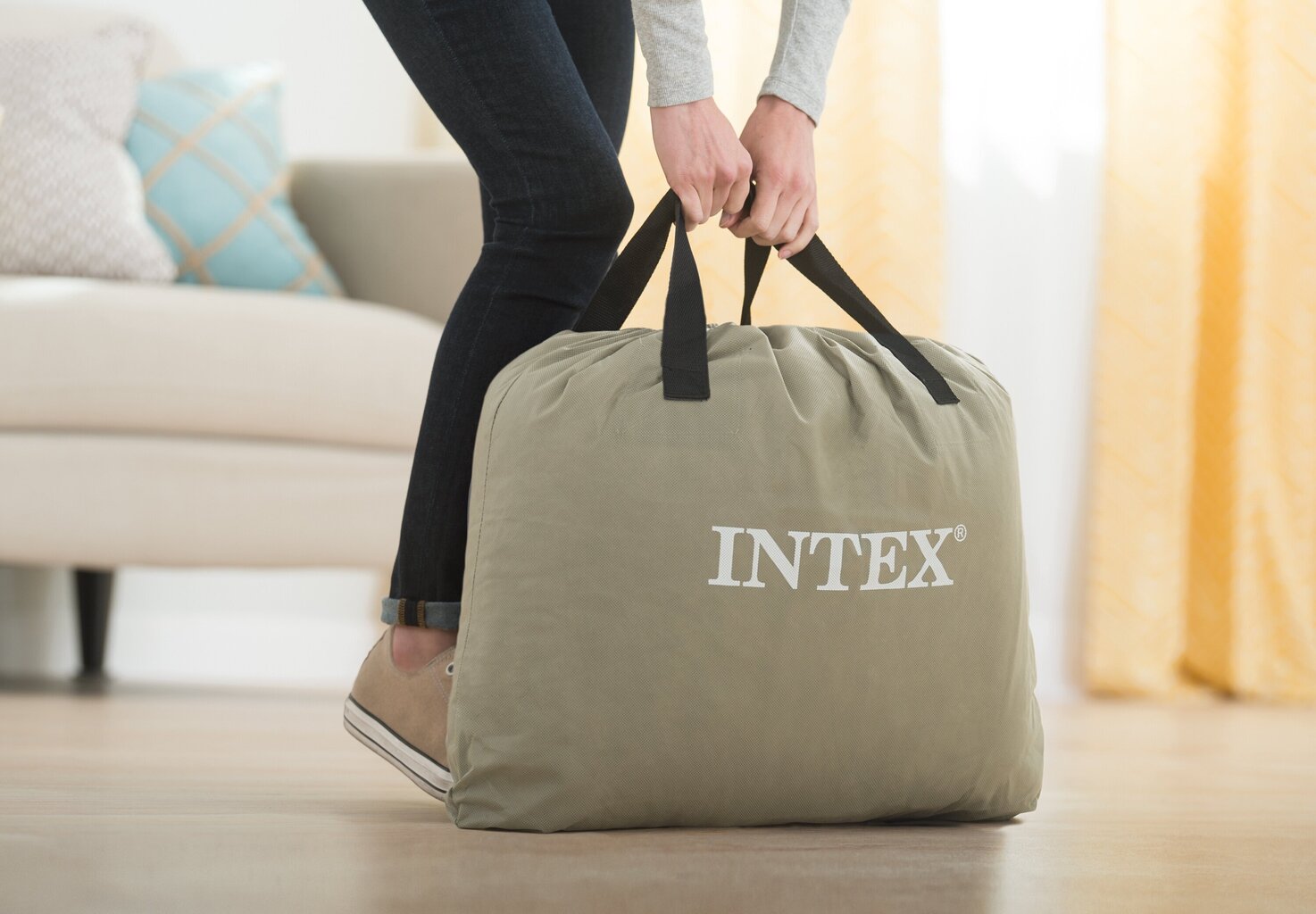 Piepūšamais matracis Intex Prime Comfort Elevated Queen 203x152x51 cm цена и информация | Piepūšamie matrači un mēbeles | 220.lv