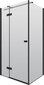 Deante dušas kabīne Arnika 80, 90x100cm, black mat cena un informācija | Dušas kabīnes | 220.lv
