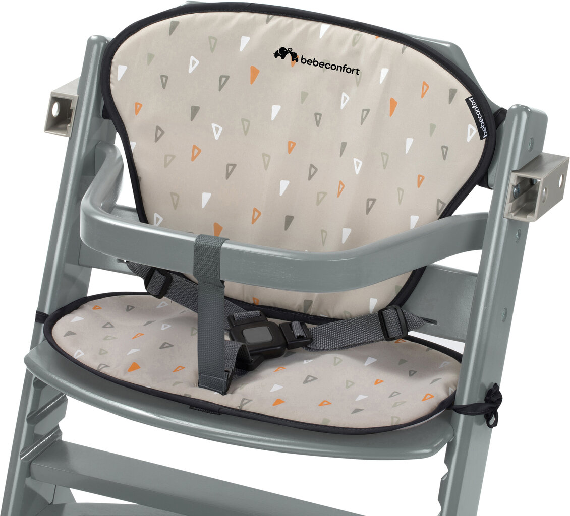 Koka barošanas krēsliņš ar polsterējumu Bebe Confort Timba Warm Gray, pelēks цена и информация | Barošanas krēsli | 220.lv
