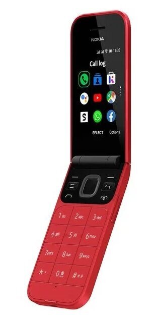 Nokia 2720 Flip, 4 GB, Dual SIM, Red cena un informācija | Mobilie telefoni | 220.lv