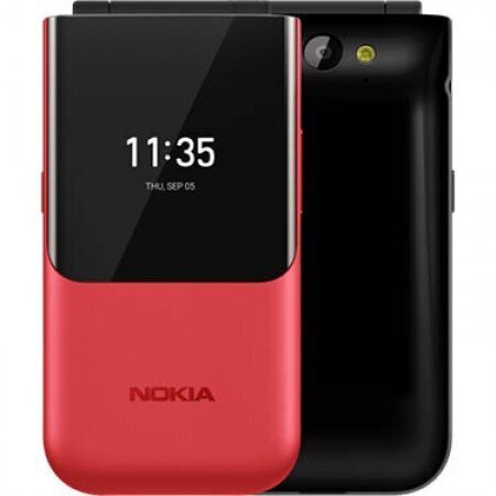 Nokia 2720 Flip, 4 GB, Dual SIM, Red cena un informācija | Mobilie telefoni | 220.lv
