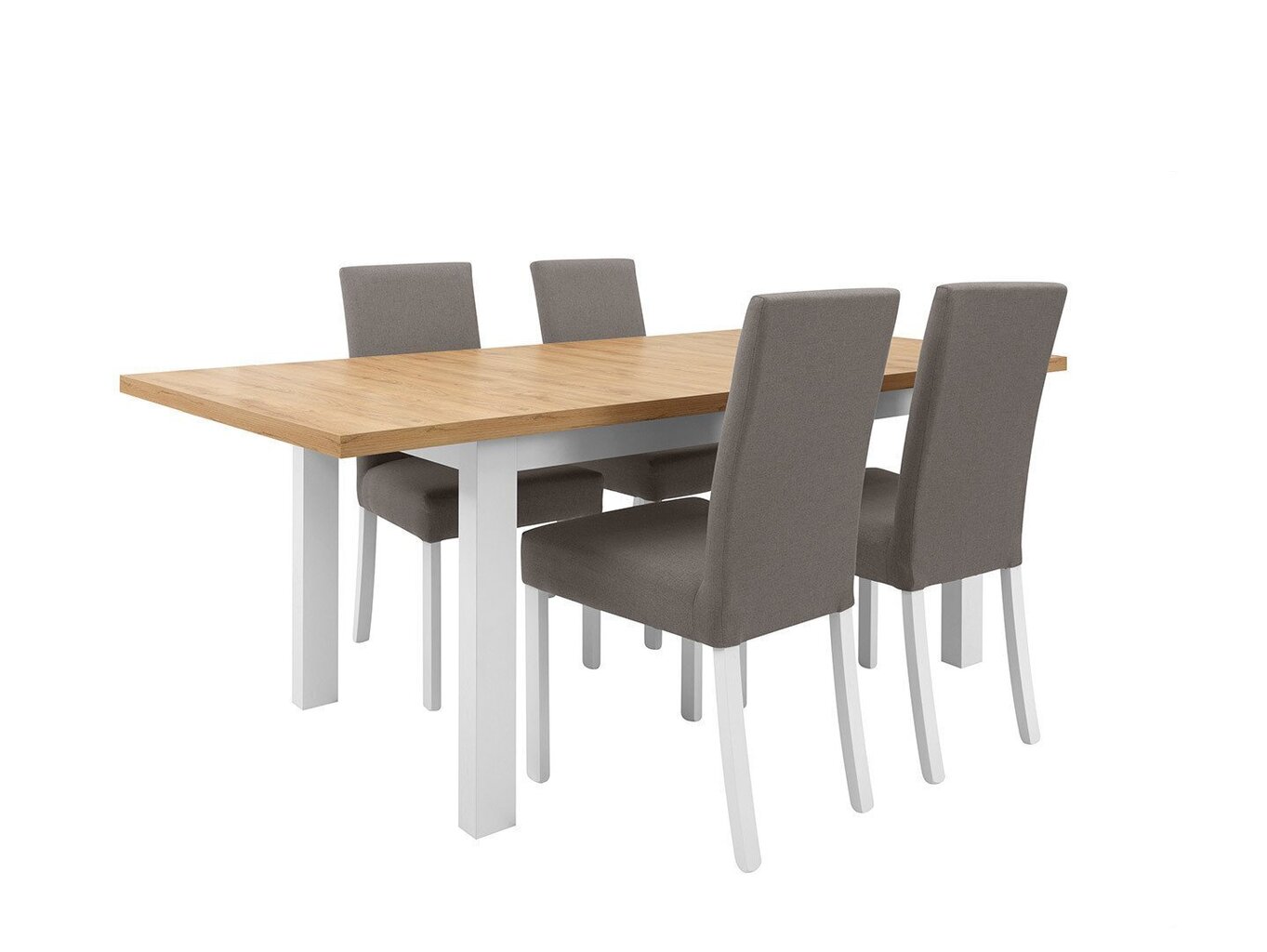 Paplašināms galds BRW Erla, balts/brūns cena un informācija | Virtuves galdi, ēdamgaldi | 220.lv
