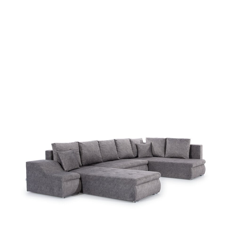 Mīksts stūra dīvāns NORE Giovanni, melns/krēms cena un informācija | Stūra dīvāni | 220.lv