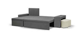 Stūra dīvāns Bellezza Dakota, melns/pelēks cena un informācija | Stūra dīvāni | 220.lv