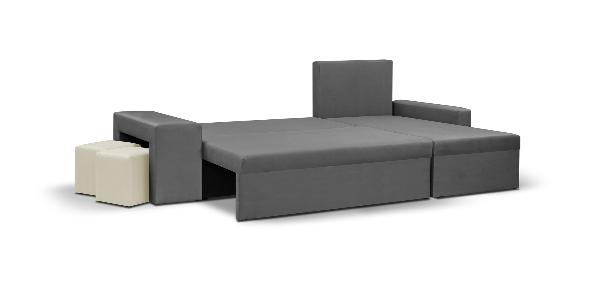 Stūra dīvāns Bellezza Dakota, melns/tumši pelēks цена и информация | Stūra dīvāni | 220.lv