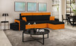Stūra dīvāns Bellezza Dakota, oranžs/melns цена и информация | Stūra dīvāni | 220.lv