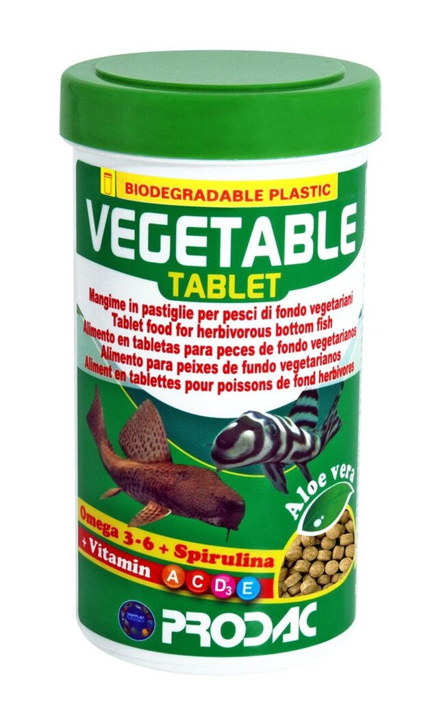 Prodac Vegetable Tablet veģetārās tabletes grunts zivīm 50ml 30g цена и информация | Zivju barība | 220.lv