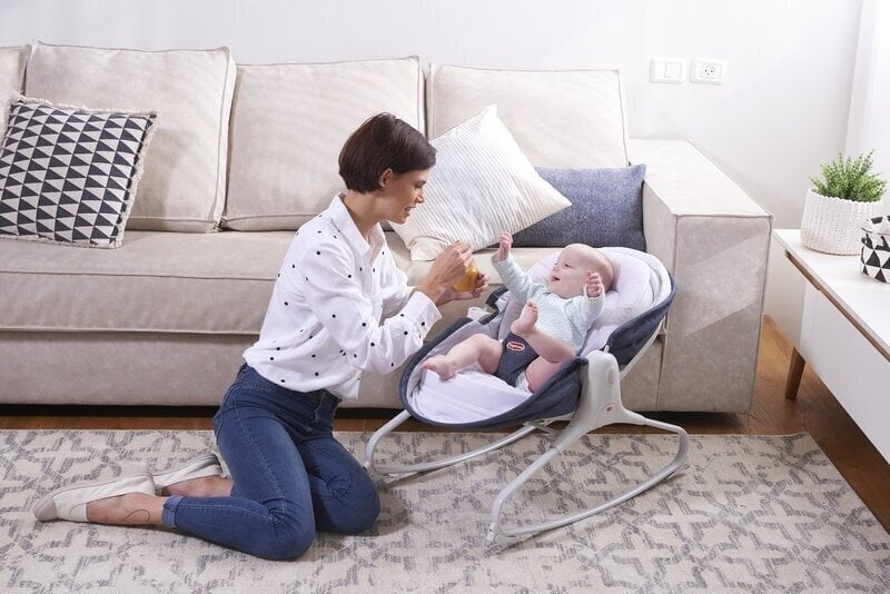 Gultiņa Tiny Love Rocker Napper 3in1, Denim цена и информация | Bērnu šūpuļkrēsliņi | 220.lv