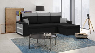 Stūra dīvāns Bellezza Pablo, melns/pelēks cena un informācija | Stūra dīvāni | 220.lv