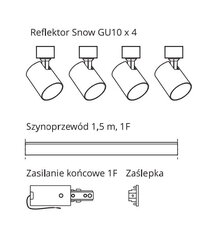 Light Prestige griestu lampa Snow Set White цена и информация | Потолочные светильники | 220.lv