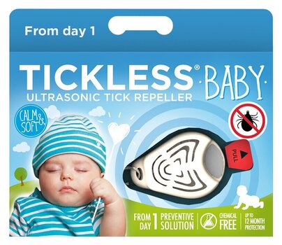 TickLess Baby ultraskaņas piekariņš no ērcēm un blusām zīdaiņiem, krēmkrāsas cena un informācija | Līdzekļi pret odiem un ērcēm | 220.lv