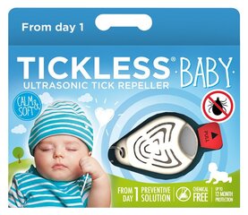 TickLess Baby ultraskaņas piekariņš no ērcēm un blusām zīdaiņiem, krēmkrāsas цена и информация | Средства от комаров и клещей | 220.lv