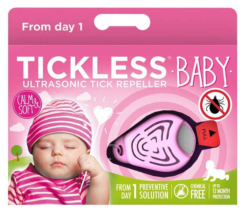TickLess Baby ultraskaņas piekariņš no ērcēm un blusām zīdaiņiem rozā цена и информация | Līdzekļi pret odiem un ērcēm | 220.lv