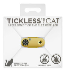 TickLess CAT ультразвуковая подвеска от клещей и блох для кошек, золотистого цвета цена и информация | Витамины, пищевые добавки для кошек | 220.lv