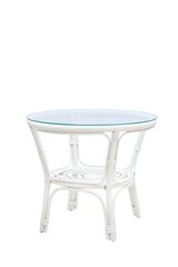 Плетеный столик NORE Bahama, белый цена и информация | Столы для сада | 220.lv