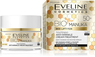 Питательный крем для лица против морщин Eveline Cosmetics BIO Manuka 50+ Day and Night 50 мл цена и информация | Кремы для лица | 220.lv