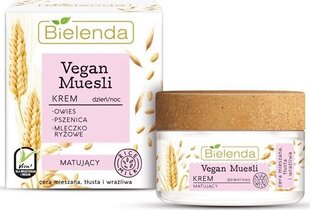 Крем для лица, придающий матовый эффект Bielenda Vegan Muesli 50 мл цена и информация | Кремы для лица | 220.lv