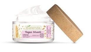 Matētu izskatu sniedzošs sejas krēms Bielenda Vegan Muesli 50 ml cena un informācija | Sejas krēmi | 220.lv